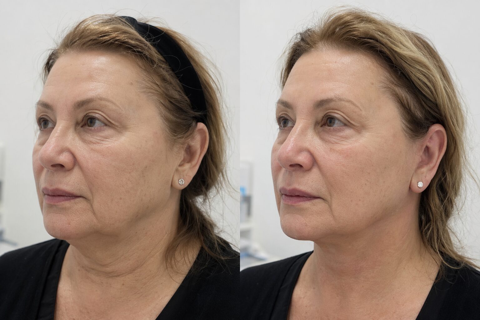 Lifting facial y cérvico facial - antes y después ilustrativo