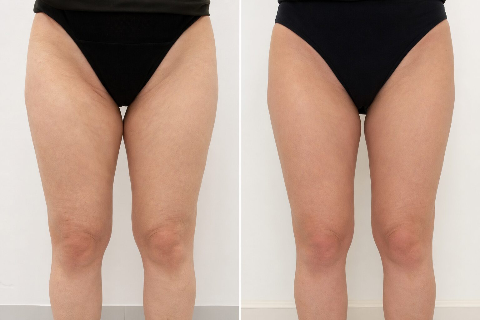 Lifting de muslo - antes y después ilustrativo