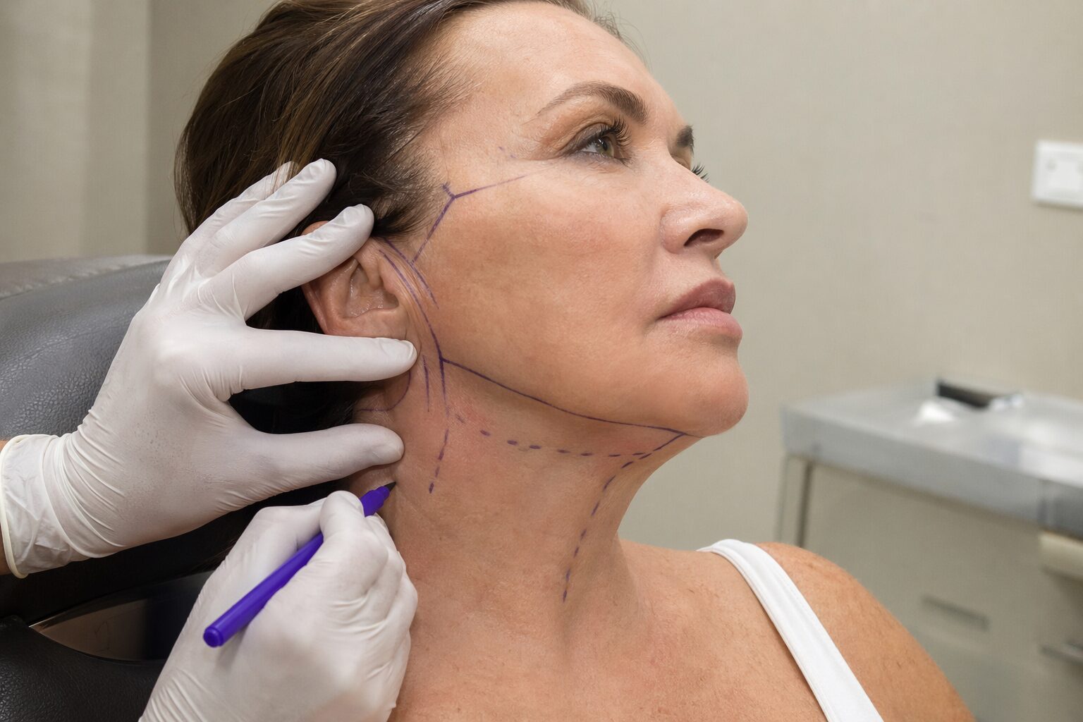 Lifting facial + cérvico facial - imagen ilustrativa del procedimiento